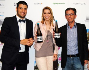 Emilio Froján, organizador de la Gala; María Mera, actriz y Terio Carrera, presentador