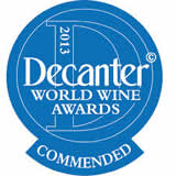 Commended, Decanter world Wine Awards 2013